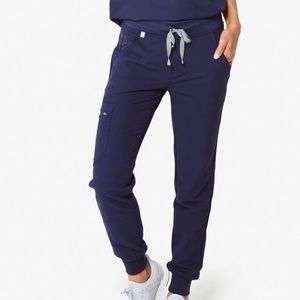 Small navy blue figs joggers